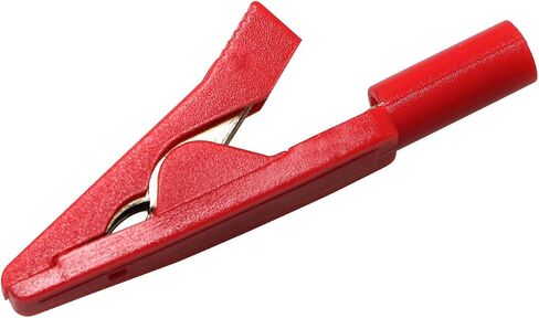 Insulated Alligator Clip BLLNDX 10PCS B Metal Alligator Clips Electrical Test Clamps with lack and Red Plastic Hands for 2mm Test Probes, 2mm Banana Plugs in Saudi Arabia
