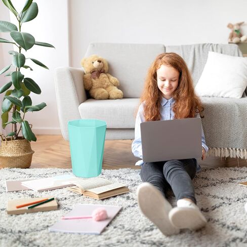 Norme 12 حزمة سلة المهملات الحمام يمكن 2 جالون سلة المهملات الصغيرة 6 ألوان البلاستيك الماس شكل سلة المهملات سلة المهملات للحمام غرفة نوم مكتب المطبخ in Kuwait