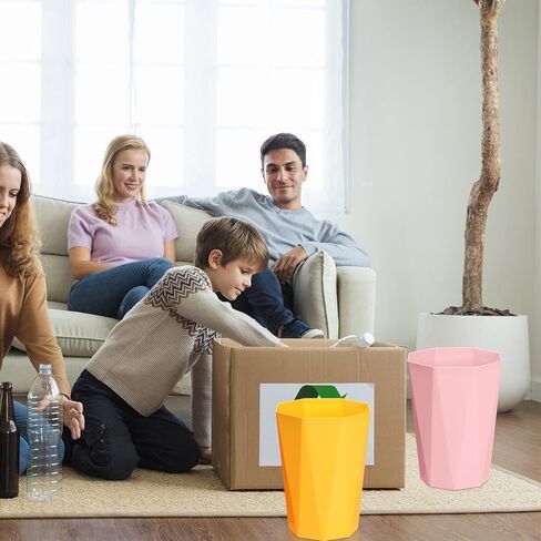 Norme 12 حزمة سلة المهملات الحمام يمكن 2 جالون سلة المهملات الصغيرة 6 ألوان البلاستيك الماس شكل سلة المهملات سلة المهملات للحمام غرفة نوم مكتب المطبخ in Kuwait