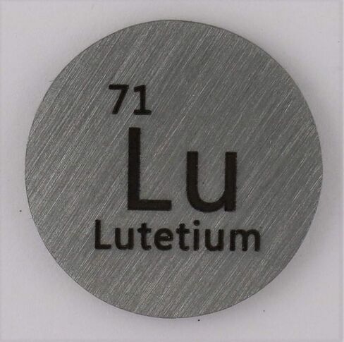 اللوتيتيوم (Lu) قرص معدني 24.26 مم مع علبة أكريليك للتجميع أو التجارب in Kuwait