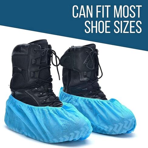 Strongman Tools Shoe Covers 120-Pack (60 Pairs) Shoe Protector for Men & Women, Disposable Shoe Covers Non Slip & Reusable, Water-Resistant Booties for Shoes, Durable for Indoor & Outdoor Use in Saudi Arabia
