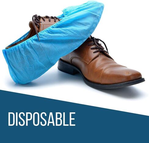 Strongman Tools Shoe Covers 120-Pack (60 Pairs) Shoe Protector for Men & Women, Disposable Shoe Covers Non Slip & Reusable, Water-Resistant Booties for Shoes, Durable for Indoor & Outdoor Use in Saudi Arabia