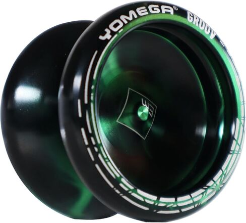 Yomega Groov – Pro Level Aluminum Yoyo for Advance Players – Round Shaped, C Size Ball Bearing with Adjustable Responsive/Nonresponsive Play + 3 Month Warranty (Black and Blue) in Kuwait