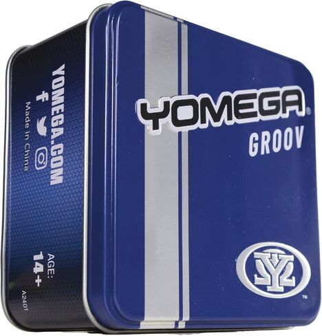 Yomega Groov – Pro Level Aluminum Yoyo for Advance Players – Round Shaped, C Size Ball Bearing with Adjustable Responsive/Nonresponsive Play + 3 Month Warranty (Black and Blue) in Kuwait