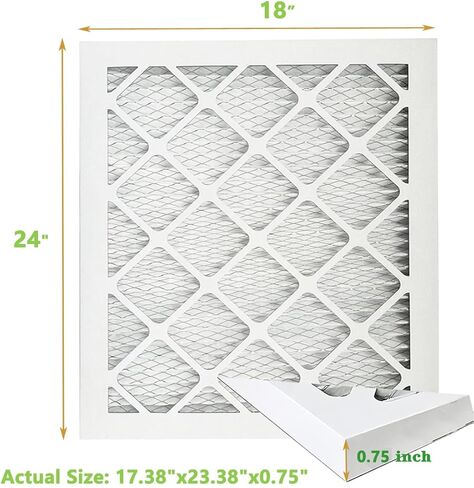(4 عبوات) فلاتر هواء للفرن 18 × 24 × 1، MPR 1900 & FPR 10، مرشح هواء مطوي MERV 13 (الحجم الفعلي: 17.38 بوصة × 23.38 بوصة × 0.75 بوصة) in Kuwait