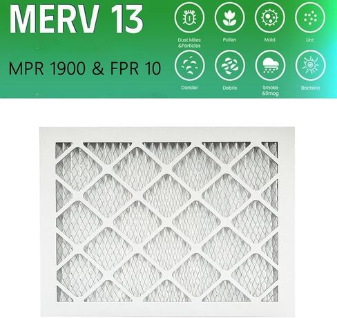 (4 عبوات) فلاتر هواء للفرن 18 × 24 × 1، MPR 1900 & FPR 10، مرشح هواء مطوي MERV 13 (الحجم الفعلي: 17.38 بوصة × 23.38 بوصة × 0.75 بوصة) in Kuwait