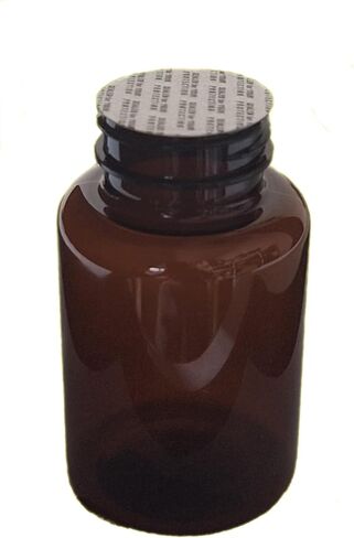 Plastic Pill Bottle (5 Pack) Amber Container with White Lid (38-400) + Tamper Proof Pressure Seal Lid, 120cc/120ml/4oz Capacity in Saudi Arabia