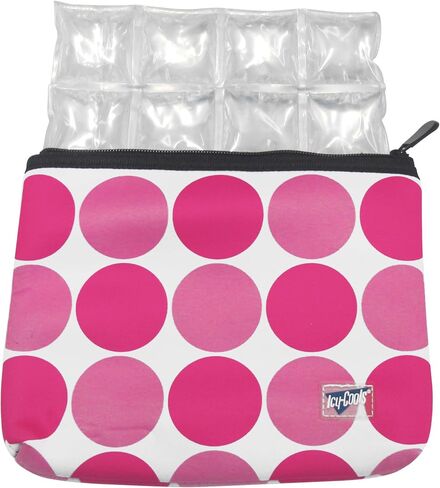 Neoprene Insulated Pouch and Ice Mat for Insulin, Medicine and Lipstick - TSA Compliant (Pink Dot) by Icy Cools in Saudi Arabia