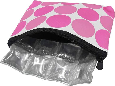 Neoprene Insulated Pouch and Ice Mat for Insulin, Medicine and Lipstick - TSA Compliant (Pink Dot) by Icy Cools in Saudi Arabia