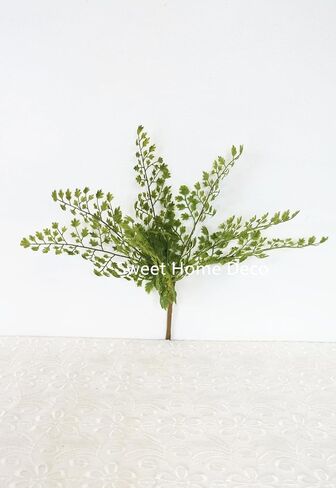 12'' UV Protected Green Fern Artificial Bush Indoor/Outdoor Greenery Set of 3 (Maidenhair Fern x3) in Saudi Arabia