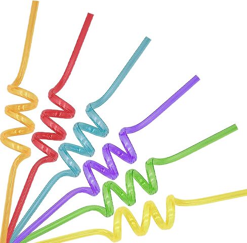 24pcs Party Favors Reusable Drinking Straws, Translucent, and Fun Party Decorations for Kids and Adults - for Party Favors,Birthday Party Supplies, with Cleaning Brushes in Saudi Arabia