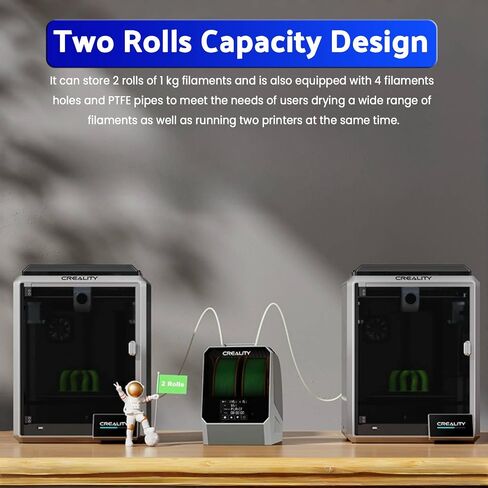 Creality Official Space Pi Filament Dryer, 3D Printer Filament Dryer Box with 3.7" Touchscreen and PTC 360° Heating, One-Key Setting for 1.75/2.85mm PLA PETG ABS TPU Nylon (Single Roll) in Saudi Arabia