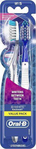 Oral-B Radiant Whitening Toothbrush, Medium, 2 count (00300410102852) in Kuwait