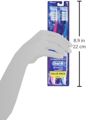 Oral-B Radiant Whitening Toothbrush, Medium, 2 count (00300410102852) in Kuwait