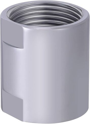 G1/2 Pipe Fitting, Stainless Steel Shower Coupling, G1/2 Female to G1/2 Female Adapter, Polish Chrome Finish in Saudi Arabia