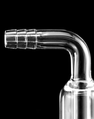 QWORK Glass Vacuum Cold Trap Bubbler with 3/8" Serrated Hose, 24/40 Inner Adapter Borosilicate Glass Thick Wall Adapter with Extended 3" Long Tube for Distillation Apparatus Chemistry Lab in Saudi Arabia