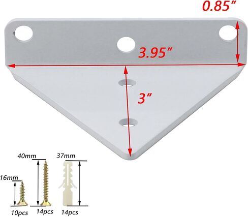 Dnyta 4pcs 3 Inch Black Triangle Shelf Brackets Small Shelf Brackets Floating Shelf Bracket for Kitchen, Bathroom, Yard, Garage Wall Mounted in Saudi Arabia