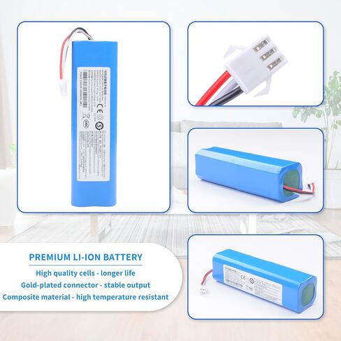 بطارية مكنسة كهربائية 6800 مللي أمبير في الساعة لـ Coredy L900 L900W L900X لـ LDS M7 Pro M8 Pro لـ Onson J30 Pro لـ Lenovo LR1 S9 VXVC07 1112131415 لـ Kyvol Cybovac S31 لـ NEABOT N2 جهاز آلي لتنظيف الأتربة in Kuwait