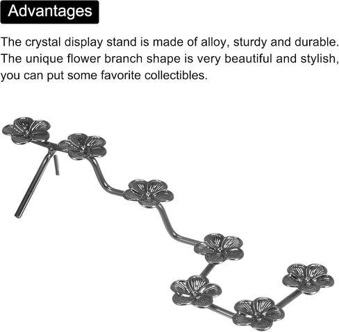 MECCANIXITY Crystal Ball Flower Display Stand,0.98 Inch Diameter ,Metal Ball Holder, Black in Saudi Arabia