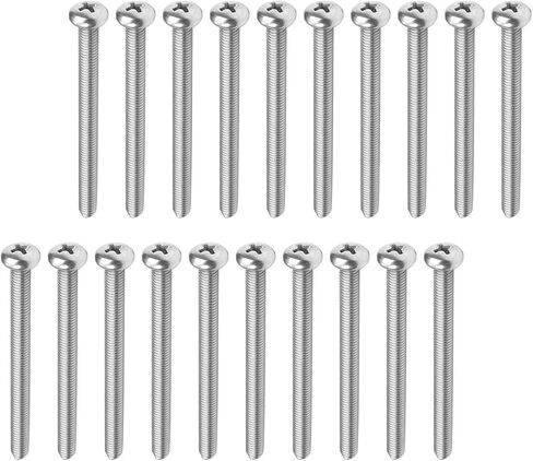 Yinpecly 25Pcs M5 x 60mm Machine Screws Pan Phillips Cross Head Screw 304 Stainless Steel Fasteners Bolts Silver Gray in Saudi Arabia