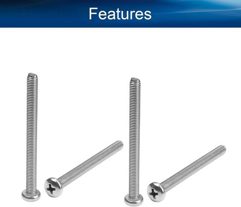 Yinpecly 25Pcs M5 x 60mm Machine Screws Pan Phillips Cross Head Screw 304 Stainless Steel Fasteners Bolts Silver Gray in Saudi Arabia