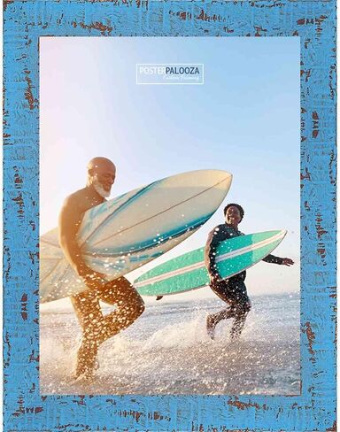 Poster Palooza 19x24 Frame Black Solid Wood Picture Frame | 0.75 Inch Moulding Width | Includes UV Acrylic Plexiglass, Foam Board Backing & Hanging Hardware in Kuwait