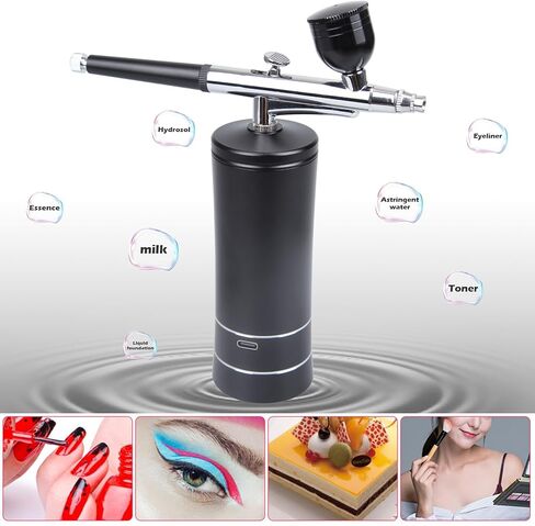 Airbrush-Kit Rechargeable Cordless Airbrush Compressor - Auto Handheld Airbrush Gun, Airbrush Set Portable Wireless Air Brush for Nail Art, Barber, Cake Decor, Makeup, Model Painting in Saudi Arabia