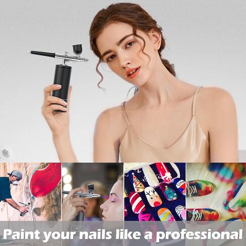 Airbrush-Kit Rechargeable Cordless Airbrush Compressor - Auto Handheld Airbrush Gun, Airbrush Set Portable Wireless Air Brush for Nail Art, Barber, Cake Decor, Makeup, Model Painting in Saudi Arabia