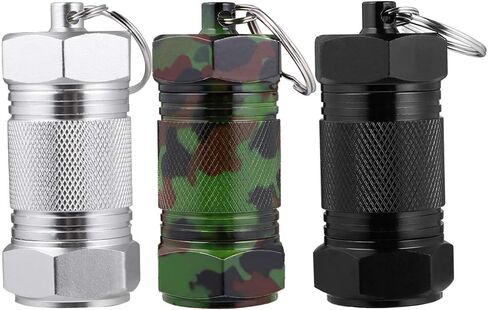 3pcs Mini Pill Fob Titanium Pill Holder with Keychain Waterproof Pill Case for Emergency Aspirin Nitroglycerin in Saudi Arabia