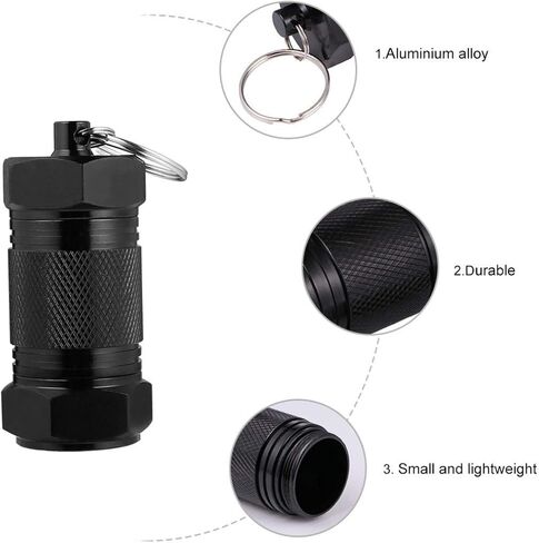 3pcs Mini Pill Fob Titanium Pill Holder with Keychain Waterproof Pill Case for Emergency Aspirin Nitroglycerin in Saudi Arabia