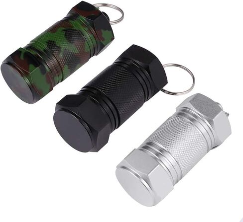 3pcs Mini Pill Fob Titanium Pill Holder with Keychain Waterproof Pill Case for Emergency Aspirin Nitroglycerin in Saudi Arabia