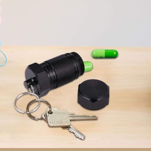 3pcs Mini Pill Fob Titanium Pill Holder with Keychain Waterproof Pill Case for Emergency Aspirin Nitroglycerin in Saudi Arabia