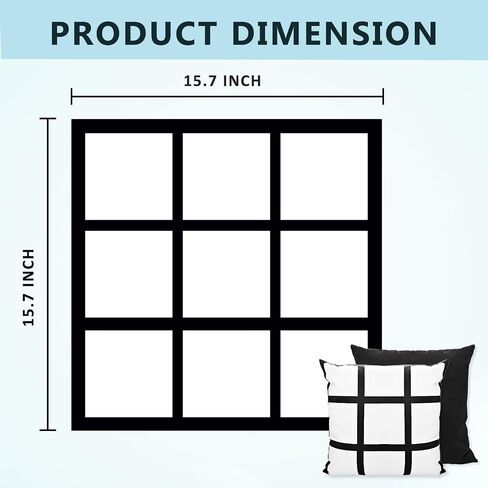 Beclumas10 Pack 15.7"x15.7" Sublimation Blanks Pillow Cases, Cushion Covers Blanks, Pillow Covers for Heat Transfer, DIY Custom Picture Pillow Covers with Invisible Zip (White) in Saudi Arabia