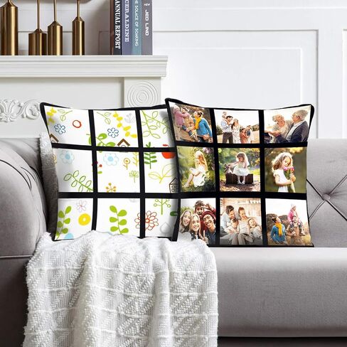 Beclumas10 Pack 15.7"x15.7" Sublimation Blanks Pillow Cases, Cushion Covers Blanks, Pillow Covers for Heat Transfer, DIY Custom Picture Pillow Covers with Invisible Zip (White) in Saudi Arabia