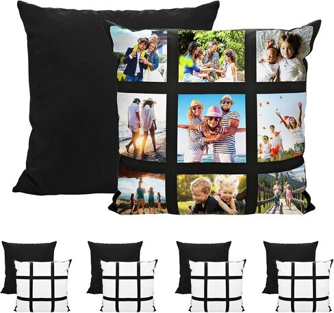 Beclumas10 Pack 15.7"x15.7" Sublimation Blanks Pillow Cases, Cushion Covers Blanks, Pillow Covers for Heat Transfer, DIY Custom Picture Pillow Covers with Invisible Zip (White) in Saudi Arabia