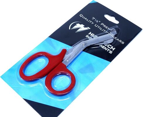 PARAMEDIC UTILITY RED BANDAGE FIRST AID TRAUMA EMT EMS SHEARS SCISSORS 7.25 INCH STAINLESS STEEL ( HTI BRAND) in Saudi Arabia