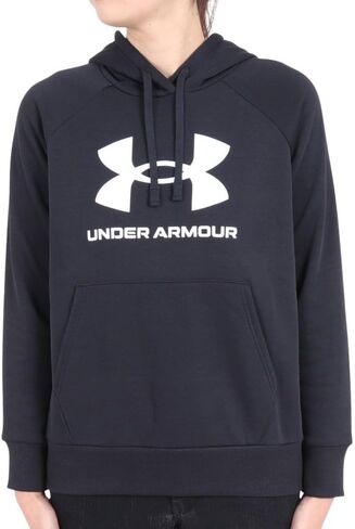Under Armour Women's Plus Size Rival Fleece Big Logo Hoodie, (001) Black / / White, 1X in Kuwait