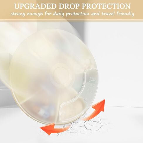 منظم حبوب الدواء الأسبوعي للسفر من FYY - علبة حبوب الدواء بضغطة زر تدور 7 أقسام صندوق حبوب الدواء اليومي المحمول موزع حبوب الدواء مع ملصقات للفيتامينات وزيت السمك والحبوب والمكملات الغذائية - بيج in Kuwait