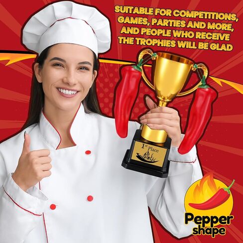 3 قطع من جوائز تشيلي كوك أوف، جوائز ذهبية مكسيكية، جوائز ديكورات الفلفل الحار، جوائز كأس الفلفل السائبة، هدايا خبز الطبخ لأحداث طهي الفلفل الحار المتاحة، المركز الأول، المركز الثاني، المركز الثالث in Kuwait