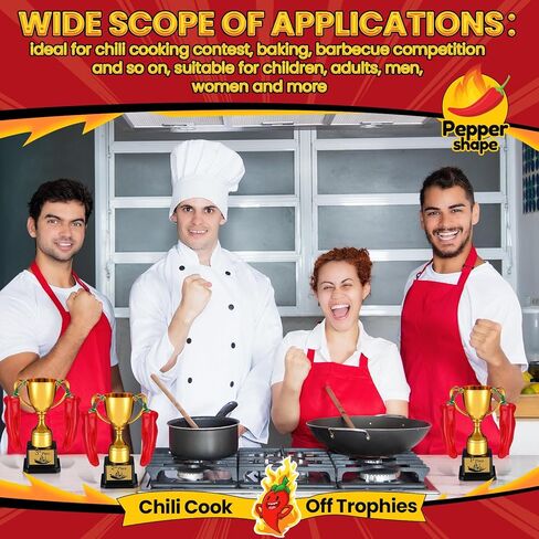 3 قطع من جوائز تشيلي كوك أوف، جوائز ذهبية مكسيكية، جوائز ديكورات الفلفل الحار، جوائز كأس الفلفل السائبة، هدايا خبز الطبخ لأحداث طهي الفلفل الحار المتاحة، المركز الأول، المركز الثاني، المركز الثالث in Kuwait