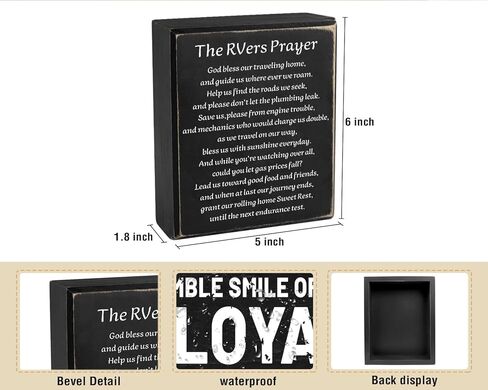 ديكور التخييم، لافتة تخييم مضحكة ريفية، علامة RVers للصلاة الخشبية، علامة ديكور المنزل RV، ديكورات العربة للداخل، هدايا التخييم 5 بوصة × 6 بوصة in Kuwait