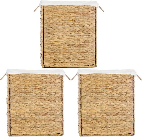 AppliaFit Wicker Trash Can - Fits Grocery Shopping Bags - Waste Basket for Reusing Grocery Shopping Bags (3-Pack) in Saudi Arabia