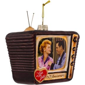 I Love Lucy Kurt Adler Glass TV Ornament, Anniversary