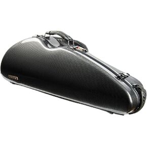 4/4 Full Size Violin case High-Strength Carbon Fiber Half Round Violin Music Bag With Combination Lock and Extra Bag Golden Violin Hard Case (VB-Semicircle-Golden spot)