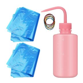 ATOMUS Tattoo Wash Bottle, 2pcs 250ml Pink LDPE Squeeze Bottles with Narrow Mouth (2pcs Pink Tattoo Wash Bottle)