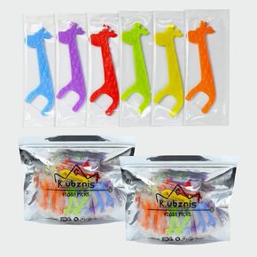 Kids Flossers Individually Wrapped Floss Picks Dental Floss Toddler Floss Portable Travel Floss Cute Animal Shapes Dental Floss for Children & Adults (240 Counts Individually)