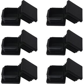 1.25" 1 1/4 Square Tubing End Cap Plastic Plugs 12 Pack, 1.25 Inch Square Tube End Cap 1 1/4 Black Square Tubing Plug 1.25"x1.25" Fence Post Pipe Cap 1.25x1.25 Inch Tubing Insert