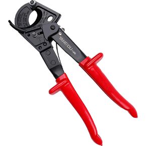 Yangoutool Ratchet Cable Cutter Heavy Duty 240mm2/φ17.5mm/0.69in Finely Polished and Sharp Cutting Edges Electrical Wire Cutting Tool for Large Copper Aluminum Amored Cu/Al SER for Electricians