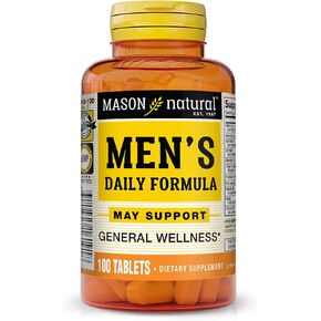 MASON NATURAL, Mens Daily Formula Equivalent to One a Day Mens Brand Tablets - 100 ea