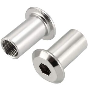 cSeao 10-Pack M8x22mm Rivet Counersunk Hex Socket Cap Insert Nut Barrel Nut Kit for Furniture Cupboards Desk